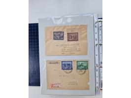 1945/49, umfangreiche Sammlung mit geschätzt 800-900 Briefen, Karten und Ganzsachen. Dabei viele R-Briefe und Satzbriefe, Bed