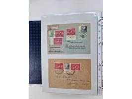 1945/49, umfangreiche Sammlung mit geschätzt 800-900 Briefen, Karten und Ganzsachen. Dabei viele R-Briefe und Satzbriefe, Bed