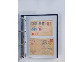 1945/49, umfangreiche Sammlung mit geschätzt 800-900 Briefen, Karten und Ganzsachen. Dabei viele R-Briefe und Satzbriefe, Bed