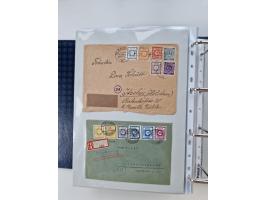 1945/49, umfangreiche Sammlung mit geschätzt 800-900 Briefen, Karten und Ganzsachen. Dabei viele R-Briefe und Satzbriefe, Bed