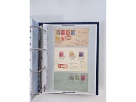 1945/49, umfangreiche Sammlung mit geschätzt 800-900 Briefen, Karten und Ganzsachen. Dabei viele R-Briefe und Satzbriefe, Bed