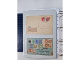 1945/49, umfangreiche Sammlung mit geschätzt 800-900 Briefen, Karten und Ganzsachen. Dabei viele R-Briefe und Satzbriefe, Bed