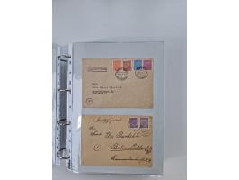 1945/49, umfangreiche Sammlung mit geschätzt 800-900 Briefen, Karten und Ganzsachen. Dabei viele R-Briefe und Satzbriefe, Bed