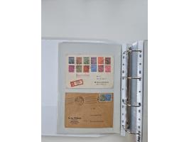 1945/49, umfangreiche Sammlung mit geschätzt 800-900 Briefen, Karten und Ganzsachen. Dabei viele R-Briefe und Satzbriefe, Bed