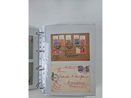 1945/49, umfangreiche Sammlung mit geschätzt 800-900 Briefen, Karten und Ganzsachen. Dabei viele R-Briefe und Satzbriefe, Bed
