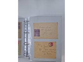 1945/49, umfangreiche Sammlung mit geschätzt 800-900 Briefen, Karten und Ganzsachen. Dabei viele R-Briefe und Satzbriefe, Bed