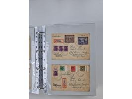 1945/49, umfangreiche Sammlung mit geschätzt 800-900 Briefen, Karten und Ganzsachen. Dabei viele R-Briefe und Satzbriefe, Bed