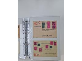 1945/49, umfangreiche Sammlung mit geschätzt 800-900 Briefen, Karten und Ganzsachen. Dabei viele R-Briefe und Satzbriefe, Bed