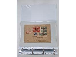 1945/49, umfangreiche Sammlung mit geschätzt 800-900 Briefen, Karten und Ganzsachen. Dabei viele R-Briefe und Satzbriefe, Bed