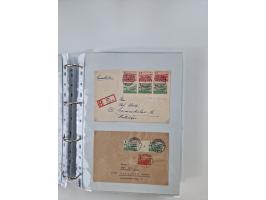 1945/49, umfangreiche Sammlung mit geschätzt 800-900 Briefen, Karten und Ganzsachen. Dabei viele R-Briefe und Satzbriefe, Bed