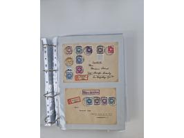 1945/49, umfangreiche Sammlung mit geschätzt 800-900 Briefen, Karten und Ganzsachen. Dabei viele R-Briefe und Satzbriefe, Bed