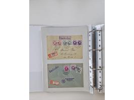 1945/49, umfangreiche Sammlung mit geschätzt 800-900 Briefen, Karten und Ganzsachen. Dabei viele R-Briefe und Satzbriefe, Bed