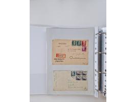 1945/49, umfangreiche Sammlung mit geschätzt 800-900 Briefen, Karten und Ganzsachen. Dabei viele R-Briefe und Satzbriefe, Bed