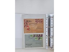 1945/49, umfangreiche Sammlung mit geschätzt 800-900 Briefen, Karten und Ganzsachen. Dabei viele R-Briefe und Satzbriefe, Bed