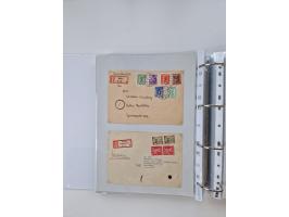 1945/49, umfangreiche Sammlung mit geschätzt 800-900 Briefen, Karten und Ganzsachen. Dabei viele R-Briefe und Satzbriefe, Bed