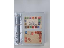 1945/49, umfangreiche Sammlung mit geschätzt 800-900 Briefen, Karten und Ganzsachen. Dabei viele R-Briefe und Satzbriefe, Bed