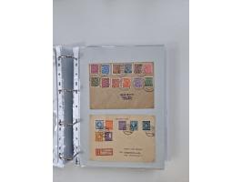 1945/49, umfangreiche Sammlung mit geschätzt 800-900 Briefen, Karten und Ganzsachen. Dabei viele R-Briefe und Satzbriefe, Bed