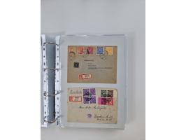 1945/49, umfangreiche Sammlung mit geschätzt 800-900 Briefen, Karten und Ganzsachen. Dabei viele R-Briefe und Satzbriefe, Bed