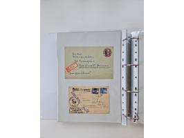 1945/49, umfangreiche Sammlung mit geschätzt 800-900 Briefen, Karten und Ganzsachen. Dabei viele R-Briefe und Satzbriefe, Bed