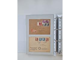1945/49, umfangreiche Sammlung mit geschätzt 800-900 Briefen, Karten und Ganzsachen. Dabei viele R-Briefe und Satzbriefe, Bed