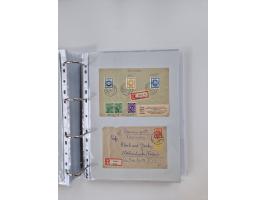 1945/49, umfangreiche Sammlung mit geschätzt 800-900 Briefen, Karten und Ganzsachen. Dabei viele R-Briefe und Satzbriefe, Bed