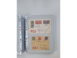1945/49, umfangreiche Sammlung mit geschätzt 800-900 Briefen, Karten und Ganzsachen. Dabei viele R-Briefe und Satzbriefe, Bed