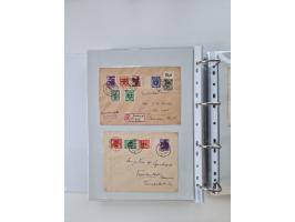 1945/49, umfangreiche Sammlung mit geschätzt 800-900 Briefen, Karten und Ganzsachen. Dabei viele R-Briefe und Satzbriefe, Bed