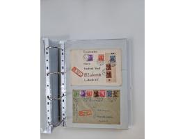 1945/49, umfangreiche Sammlung mit geschätzt 800-900 Briefen, Karten und Ganzsachen. Dabei viele R-Briefe und Satzbriefe, Bed