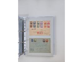 1945/49, umfangreiche Sammlung mit geschätzt 800-900 Briefen, Karten und Ganzsachen. Dabei viele R-Briefe und Satzbriefe, Bed