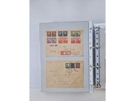 1945/49, umfangreiche Sammlung mit geschätzt 800-900 Briefen, Karten und Ganzsachen. Dabei viele R-Briefe und Satzbriefe, Bed