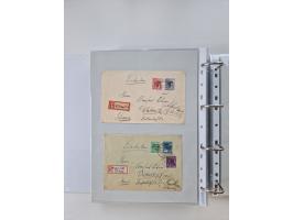 1945/49, umfangreiche Sammlung mit geschätzt 800-900 Briefen, Karten und Ganzsachen. Dabei viele R-Briefe und Satzbriefe, Bed