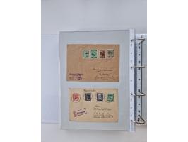 1945/49, umfangreiche Sammlung mit geschätzt 800-900 Briefen, Karten und Ganzsachen. Dabei viele R-Briefe und Satzbriefe, Bed