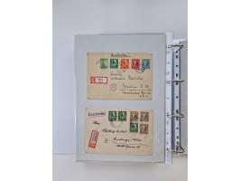 1945/49, umfangreiche Sammlung mit geschätzt 800-900 Briefen, Karten und Ganzsachen. Dabei viele R-Briefe und Satzbriefe, Bed