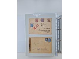 1945/49, umfangreiche Sammlung mit geschätzt 800-900 Briefen, Karten und Ganzsachen. Dabei viele R-Briefe und Satzbriefe, Bed