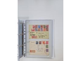 1945/49, umfangreiche Sammlung mit geschätzt 800-900 Briefen, Karten und Ganzsachen. Dabei viele R-Briefe und Satzbriefe, Bed