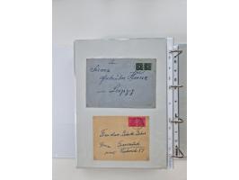 1945/49, umfangreiche Sammlung mit geschätzt 800-900 Briefen, Karten und Ganzsachen. Dabei viele R-Briefe und Satzbriefe, Bed