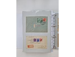 1945/49, umfangreiche Sammlung mit geschätzt 800-900 Briefen, Karten und Ganzsachen. Dabei viele R-Briefe und Satzbriefe, Bed