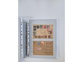1945/49, umfangreiche Sammlung mit geschätzt 800-900 Briefen, Karten und Ganzsachen. Dabei viele R-Briefe und Satzbriefe, Bed