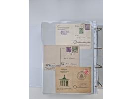 1945/49, umfangreiche Sammlung mit geschätzt 800-900 Briefen, Karten und Ganzsachen. Dabei viele R-Briefe und Satzbriefe, Bed