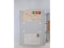 1945/49, umfangreiche Sammlung mit geschätzt 800-900 Briefen, Karten und Ganzsachen. Dabei viele R-Briefe und Satzbriefe, Bed