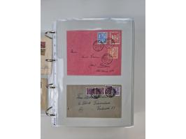 1945/49, umfangreiche Sammlung mit geschätzt 800-900 Briefen, Karten und Ganzsachen. Dabei viele R-Briefe und Satzbriefe, Bed