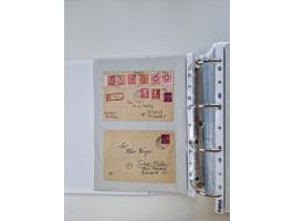 1945/49, umfangreiche Sammlung mit geschätzt 800-900 Briefen, Karten und Ganzsachen. Dabei viele R-Briefe und Satzbriefe, Bed