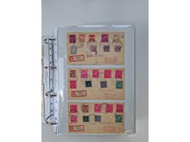 1945/49, umfangreiche Sammlung mit geschätzt 800-900 Briefen, Karten und Ganzsachen. Dabei viele R-Briefe und Satzbriefe, Bed
