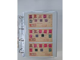 1945/49, umfangreiche Sammlung mit geschätzt 800-900 Briefen, Karten und Ganzsachen. Dabei viele R-Briefe und Satzbriefe, Bed