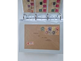 1945/49, umfangreiche Sammlung mit geschätzt 800-900 Briefen, Karten und Ganzsachen. Dabei viele R-Briefe und Satzbriefe, Bed