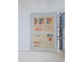 1945/49, umfangreiche Sammlung mit geschätzt 800-900 Briefen, Karten und Ganzsachen. Dabei viele R-Briefe und Satzbriefe, Bed