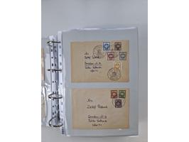 1945/49, umfangreiche Sammlung mit geschätzt 800-900 Briefen, Karten und Ganzsachen. Dabei viele R-Briefe und Satzbriefe, Bed