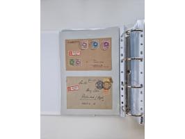 1945/49, umfangreiche Sammlung mit geschätzt 800-900 Briefen, Karten und Ganzsachen. Dabei viele R-Briefe und Satzbriefe, Bed