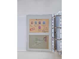 1945/49, umfangreiche Sammlung mit geschätzt 800-900 Briefen, Karten und Ganzsachen. Dabei viele R-Briefe und Satzbriefe, Bed