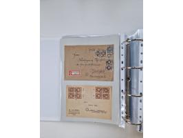 1945/49, umfangreiche Sammlung mit geschätzt 800-900 Briefen, Karten und Ganzsachen. Dabei viele R-Briefe und Satzbriefe, Bed